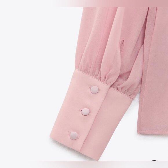 Zara Cream Button Down Shirt - Picture 9 of 10